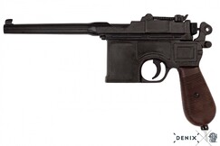 Replika pistoletu Mauser C96, dark wood, Niemcy 1896