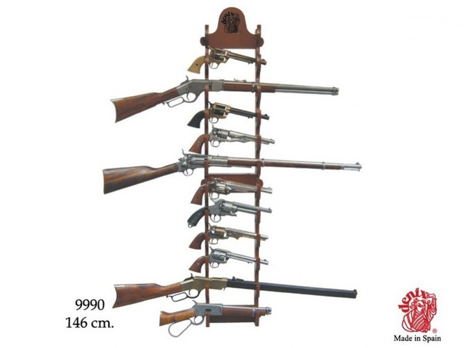 Replika stoisko drewniane dla 12 broni