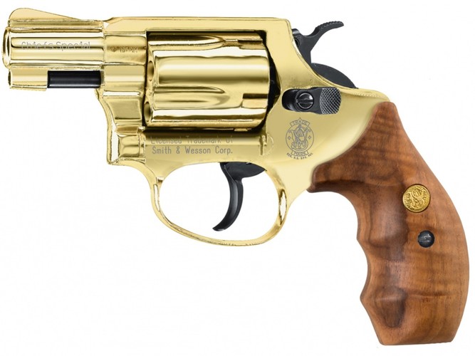 Plynový revolver Smith&Wesson Chiefs Special gold cal.9mm