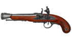 Replika pistoletu pirata z XVIII wieku, Francie, nikel