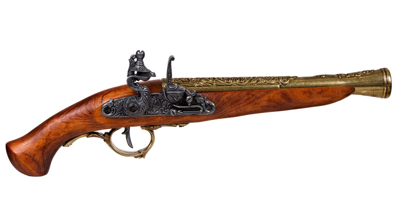 Replika pistoletu z XVIII wieku Germany zlota